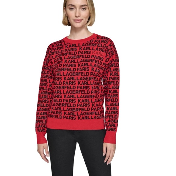 Karl Lagerfeld Sweaters - Karl Lagerfeld Paris Logo Signature Crewneck Sweater NWT Size S